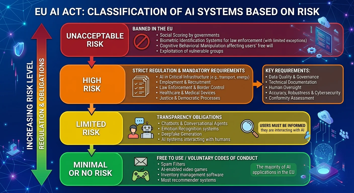 EU AI Act risk classification flowchart for high-risk AI systems